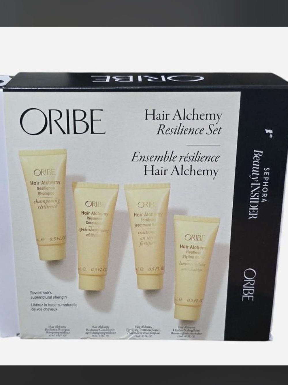 Oribe NIB Hair Alchemy Resilience Set: Shampoo, Conditioner, Serum & Balm